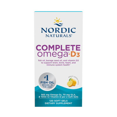 Omega-3 Nordic Naturals Complete Omega-D3 565mg Lemon 120 Softgels