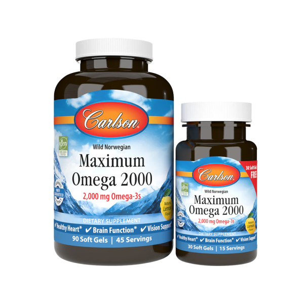 Carlson Labs Maximum Omega 2000 90 + 30 Softgels
