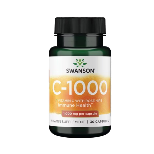 Swanson Vitamin C-1000 Rose Hips 30 VCaps