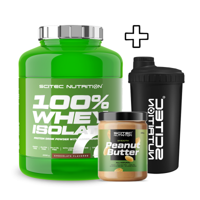 Scitec Nutrition 100% Whey Isolate 1816g + (ΔΩΡΟ) Scitec Nutrition Peanut Butter 400g + Scitec Nutrition Shaker 700ml