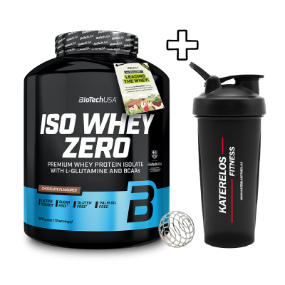 BioTech USA Iso Whey Zero 1816g + (ΔΩΡΟ) Katerelos Fitness Shaker 600ml