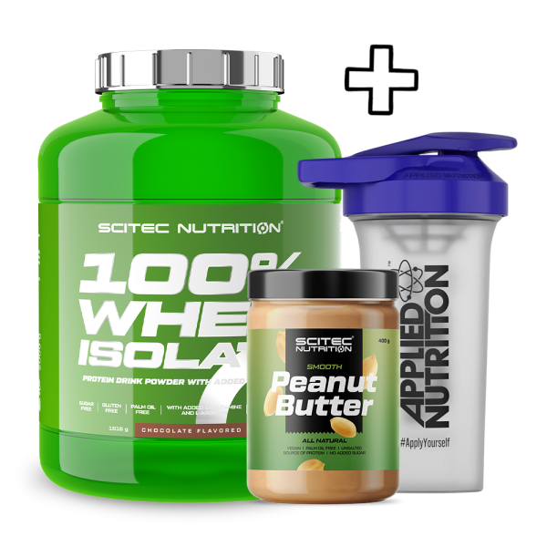 Scitec Nutrition 100% Whey Isolate 1816g + (ΔΩΡΟ) Scitec Nutrition Peanut Butter 400g + Applied Nutrition Shaker 700ml