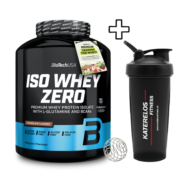 BioTech USA Iso Whey Zero 1816g + (ΔΩΡΟ) Katerelos Fitness Shaker 600ml