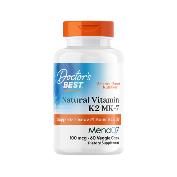 Doctors Best Natural Vitamin K2 MK7 with MenaQ7 100mcg 60 Vcaps