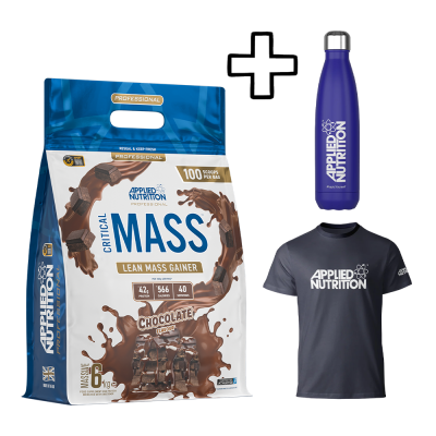 Συμπληρωματα διατροφης Applied Nutrition Critical Mass Professional 6000g + (ΔΩΡΟ) Applied Nutrition Stainless Steel Flask 500ml + Applied Nutrition T-Shirt