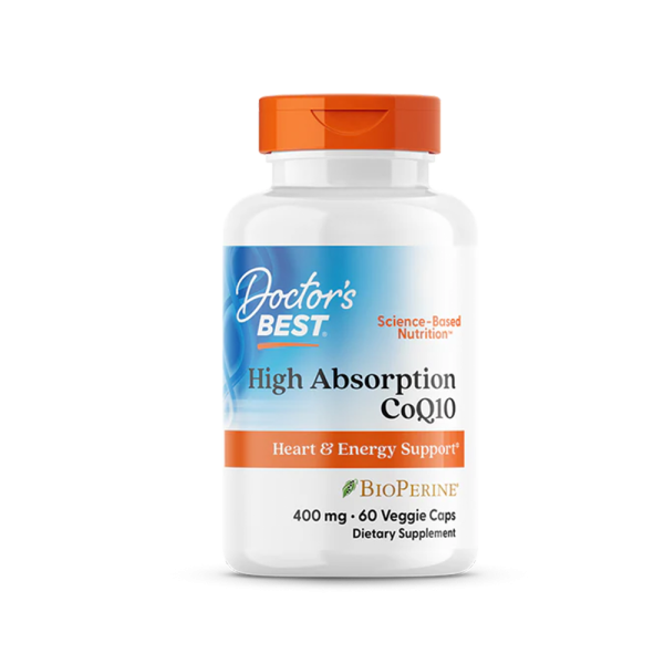 Doctors Best High Absorption CoQ10 with BioPerine 400mg 60 Vcaps