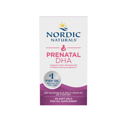 Nordic Naturals Prenatal DHA 830mg Omega-3 + 400 IU D3 Unflavoured 90 Softgels