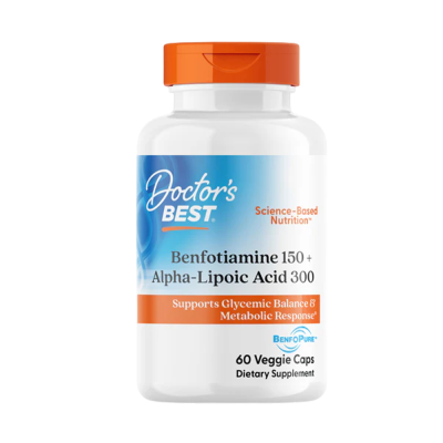 Συμπληρωματα διατροφης Doctor's Best Benfotiamine 150 + Alpha-Lipoic Acid 300 60 VCaps