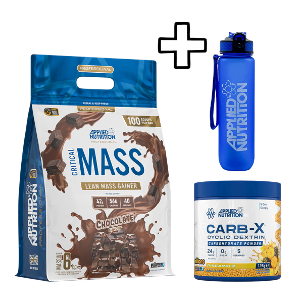 Applied Nutrition Critical Mass Professional 6000g + (ΔΩΡΟ) Applied Nutrition Carb-X Cyclic Dextrin 125g + Applied Nutrition Lifestyle Water Bottle 1000ml