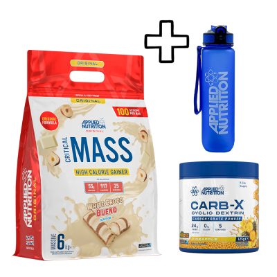 Αθλητική Διατροφή Applied Nutrition Critical Mass Original 6000g + (ΔΩΡΟ) Applied Nutrition Carb-X Cyclic Dextrin 125g + Applied Nutrition Lifestyle Water Bottle 1000ml