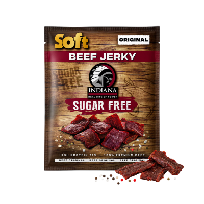 Συμπληρωματα διατροφης Indiana Soft Beef Jerky Original Sugar Free 20g