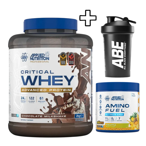 Applied Nutrition Critical Whey 2000g + Applied Nutrition Amino Fuel EAA 91g + Applied Nutrition ABE Shaker 400ml