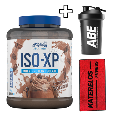Απομονωμένος Ορός Γάλακτος Applied Nutrition ISO-XP 1800g + Katerelos Fitness Αθλητική Πετσέτα 100x50cm + Applied Nutrition ABE Shaker 400ml
