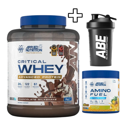 Applied Nutrition Critical Whey 2000g + Applied Nutrition Amino Fuel EAA 91g + Applied Nutrition ABE Shaker 400ml