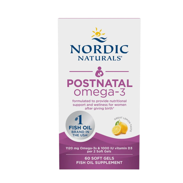 Nordic Naturals Postnatal Omega-3 1120mg Lemon 60 Softgels