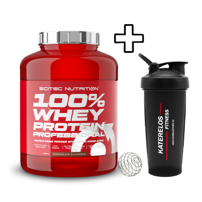 Συμπληρωματα διατροφης Scitec Nutrition 100% Whey Protein Professional 1816g + (ΔΩΡΟ) Katerelos Fitness Shaker 600ml