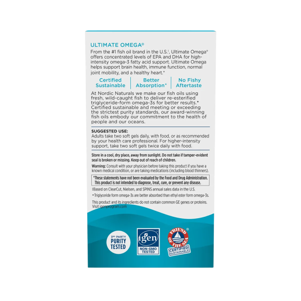 Nordic Naturals Ultimate Omega 3 1280mg 180 Softgels