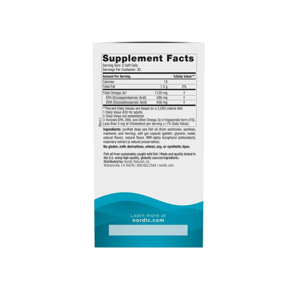 Nordic Naturals Ultimate Omega 2X Mini 1120mg Strawberry 60 Mini Softgels