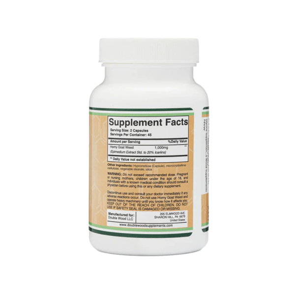 Double Wood Horny Goat Weed 1000mg 90 Caps