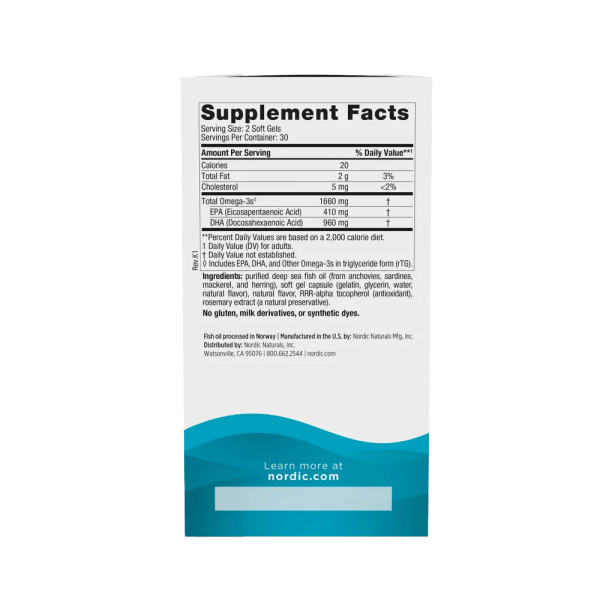 Nordic Naturals DHA 1660mg 60 Softgels