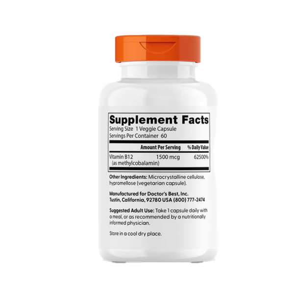 Doctors Best Fully Active B12 1500mcg 60 Vcaps