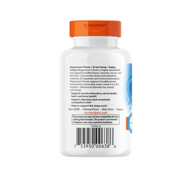 Doctors Best Magnesium Citrate 125mg 120 VCaps